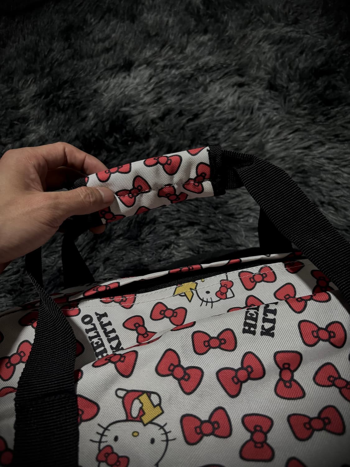 HELLO KITTY 리본 올오버 보스턴 백 상품이미지6