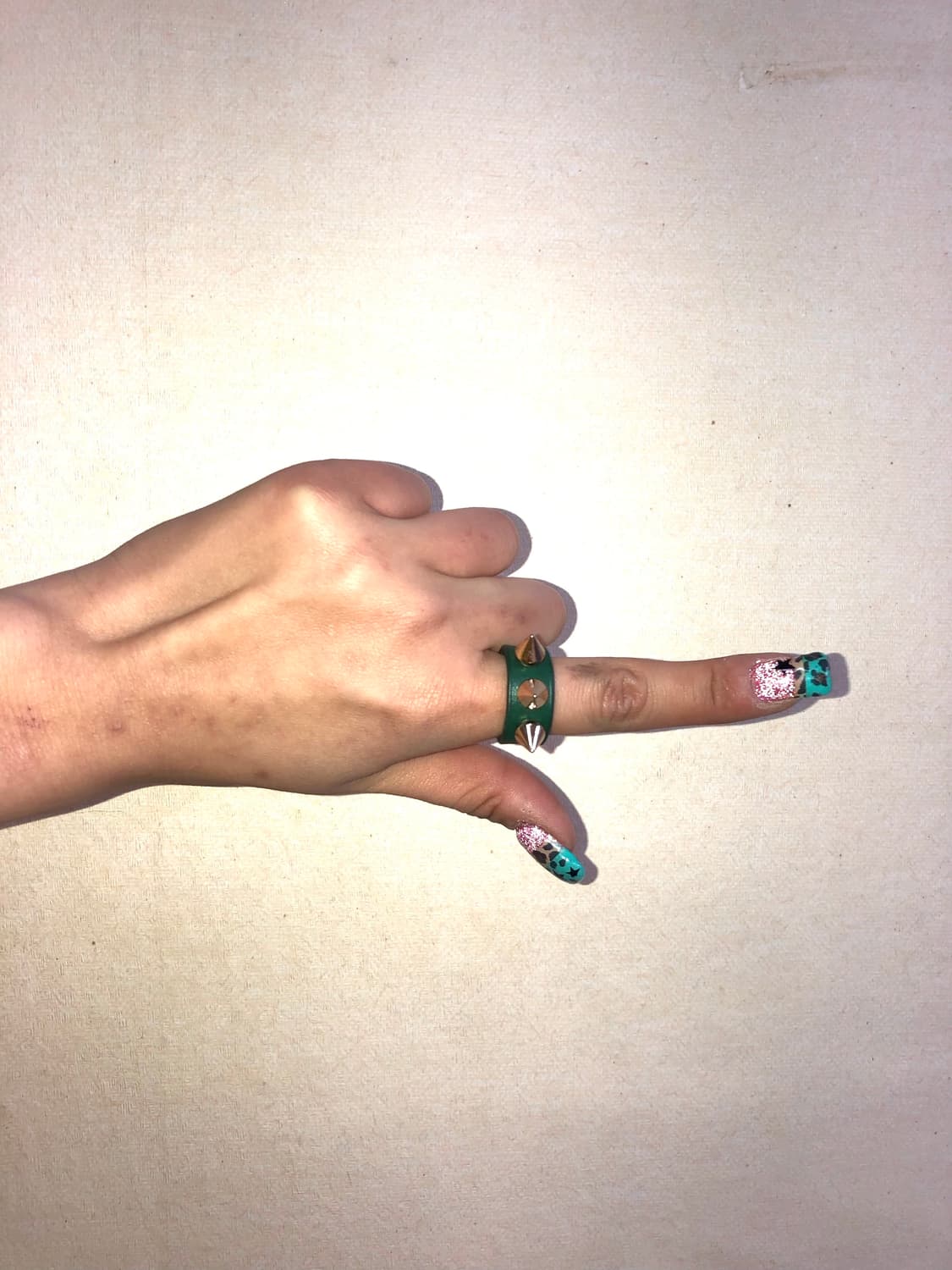 스터드 그린 반지 상품이미지3