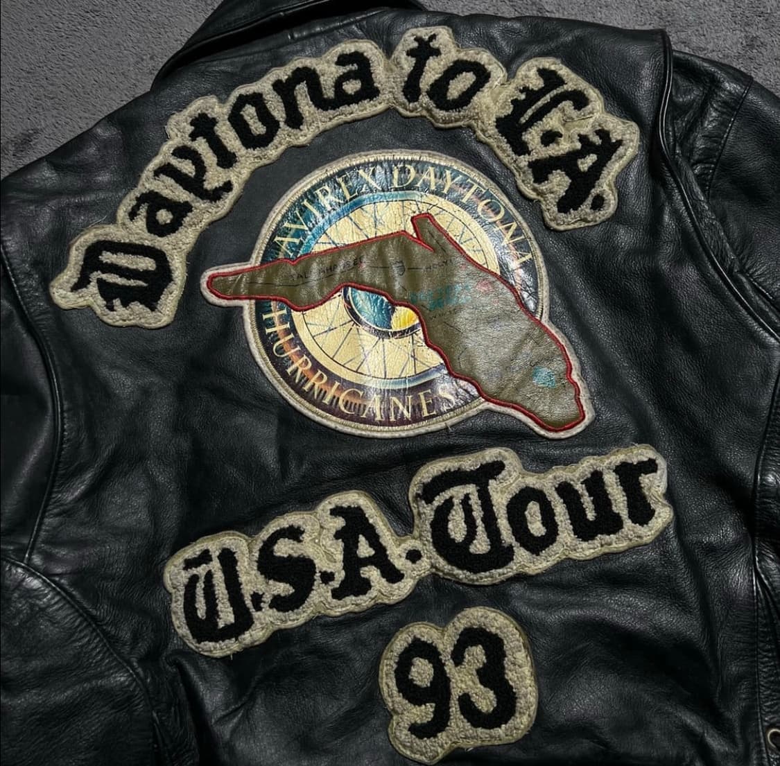 90's 아비렉스 소가죽 라이더 자켓 상품이미지4