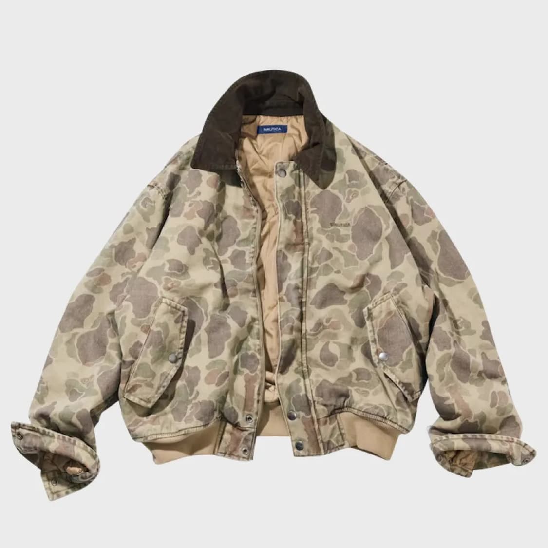 노티카 덕 패턴 봄버 자켓 카모플라주 상품이미지1