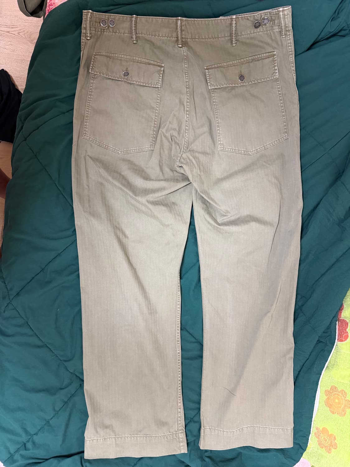 RRL 헤링본 퍼티그 팬츠 브루스터 그린 38x32 상품이미지3