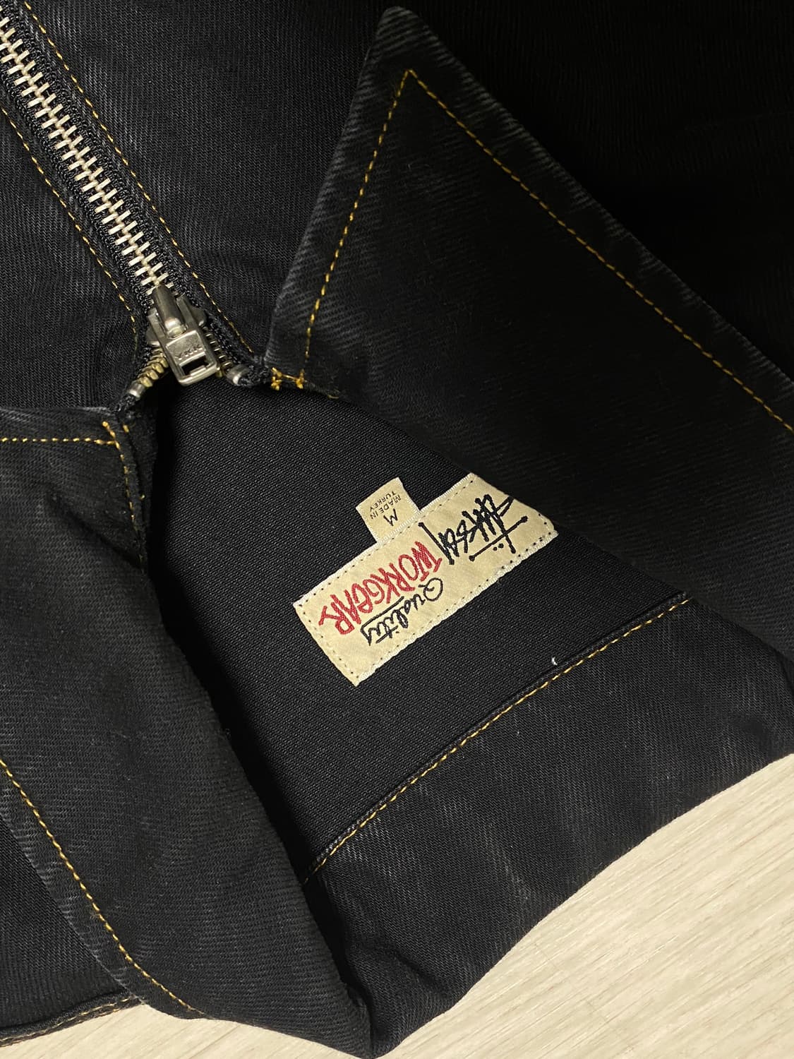 스투시 데님 집 워크자켓 - 워시드 블랙 상품이미지3