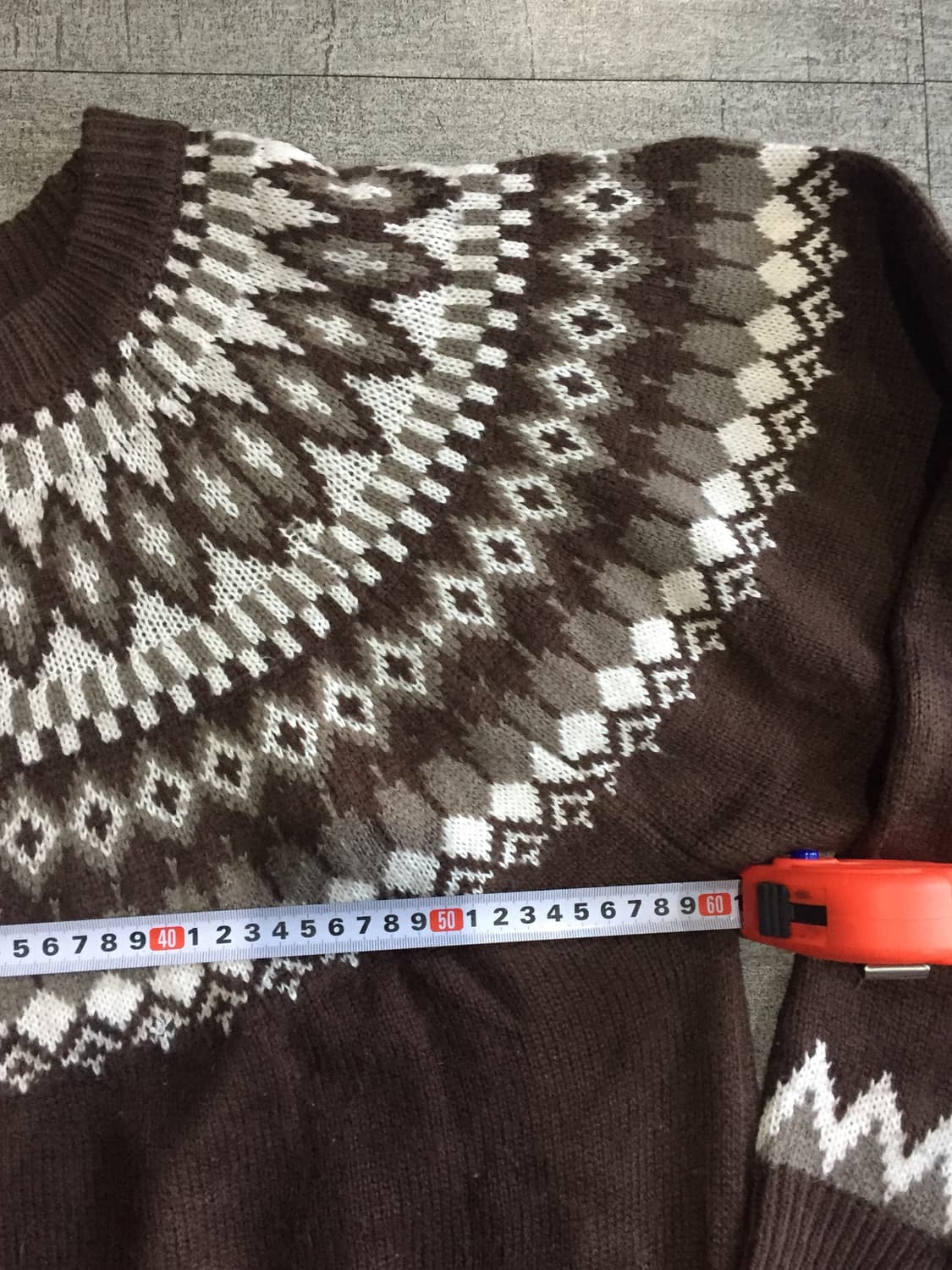 일본빈티지 Chipclip 올드스쿨아메카지 혁오풍 노르딕니트스웨터 상품이미지2