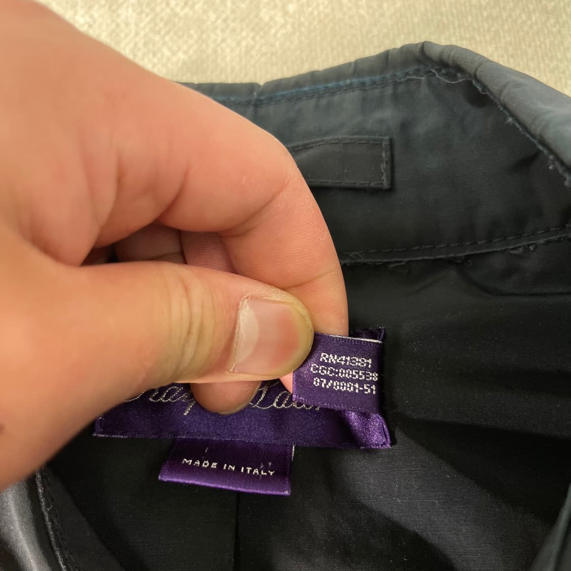 100 폴로 랄프로렌 퍼플라벨 바라쿠타 투웨이 그라데이션 자켓 상품이미지5