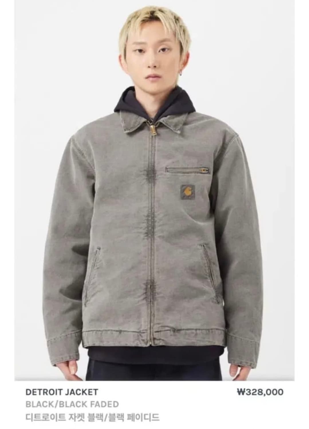 칼하트 wip 디트로이트 자켓 블랙/블랙페이디드 상품이미지4