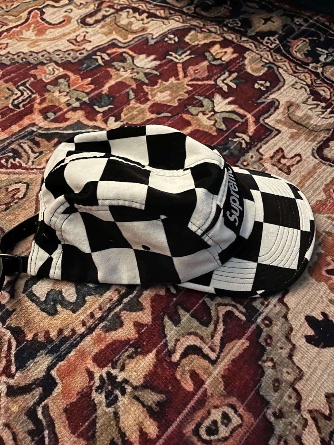 슈프림 체크패턴 캠프캡 상품이미지2