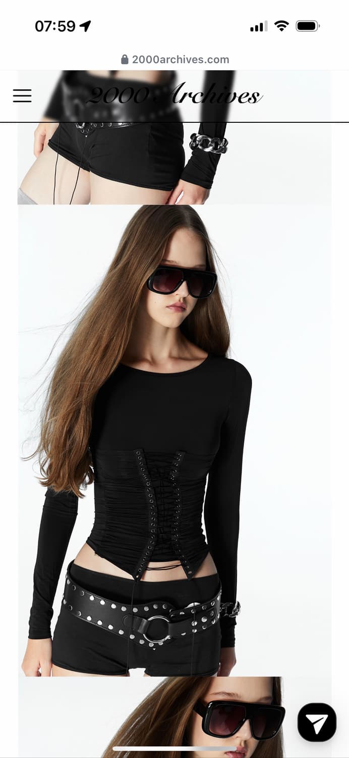 새상품) 2000아카이브스 제나 코르셋 롱슬리브 상품이미지2