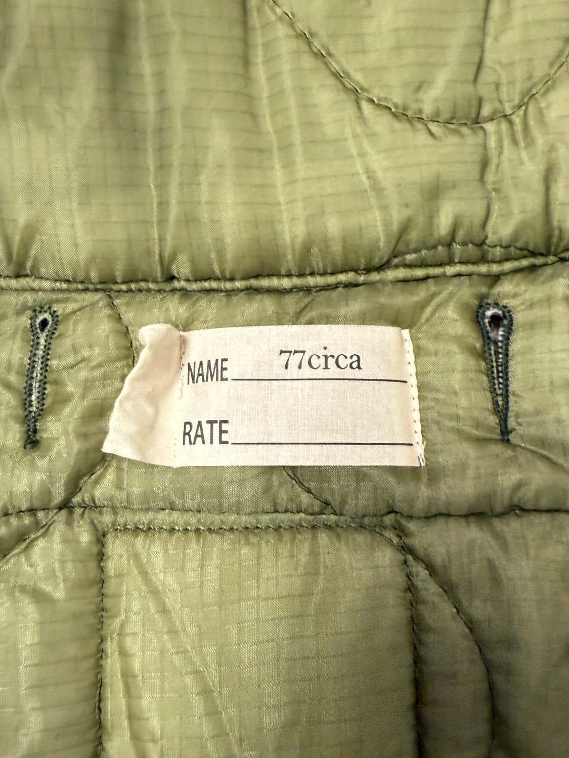 77circa 나나나나서카 라이너 퀼팅 오버 자켓 상품이미지5