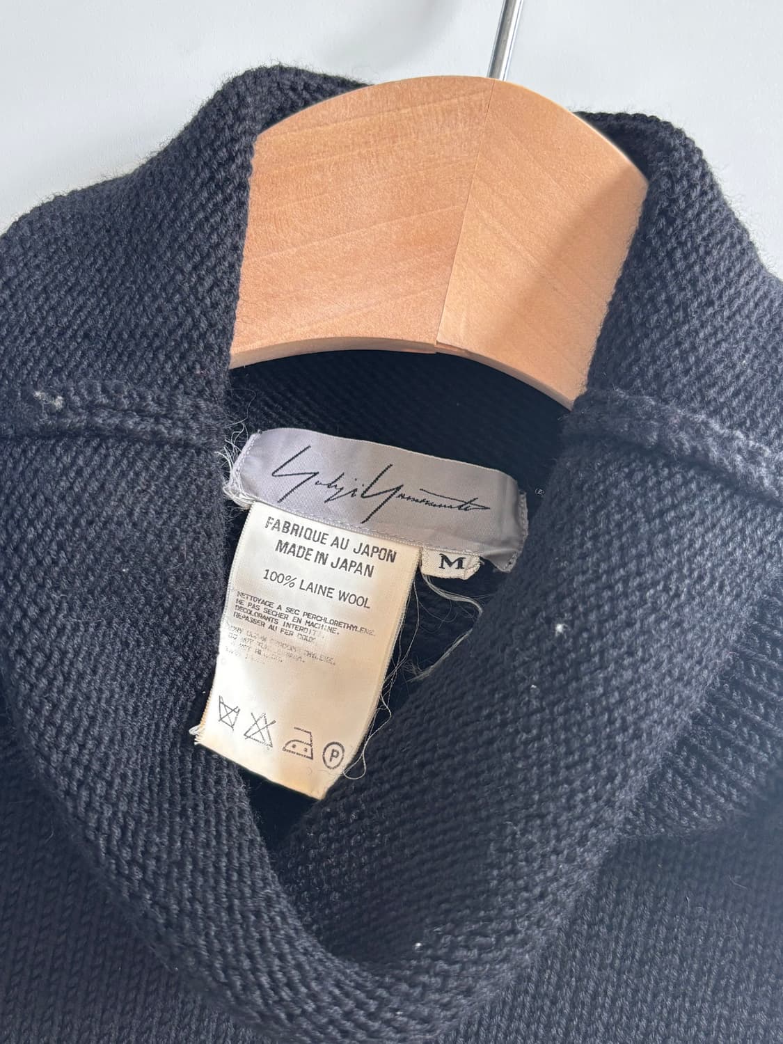 Y’s 요지야마모토 블랙 모크넥 울 롱 원피스 상품이미지10