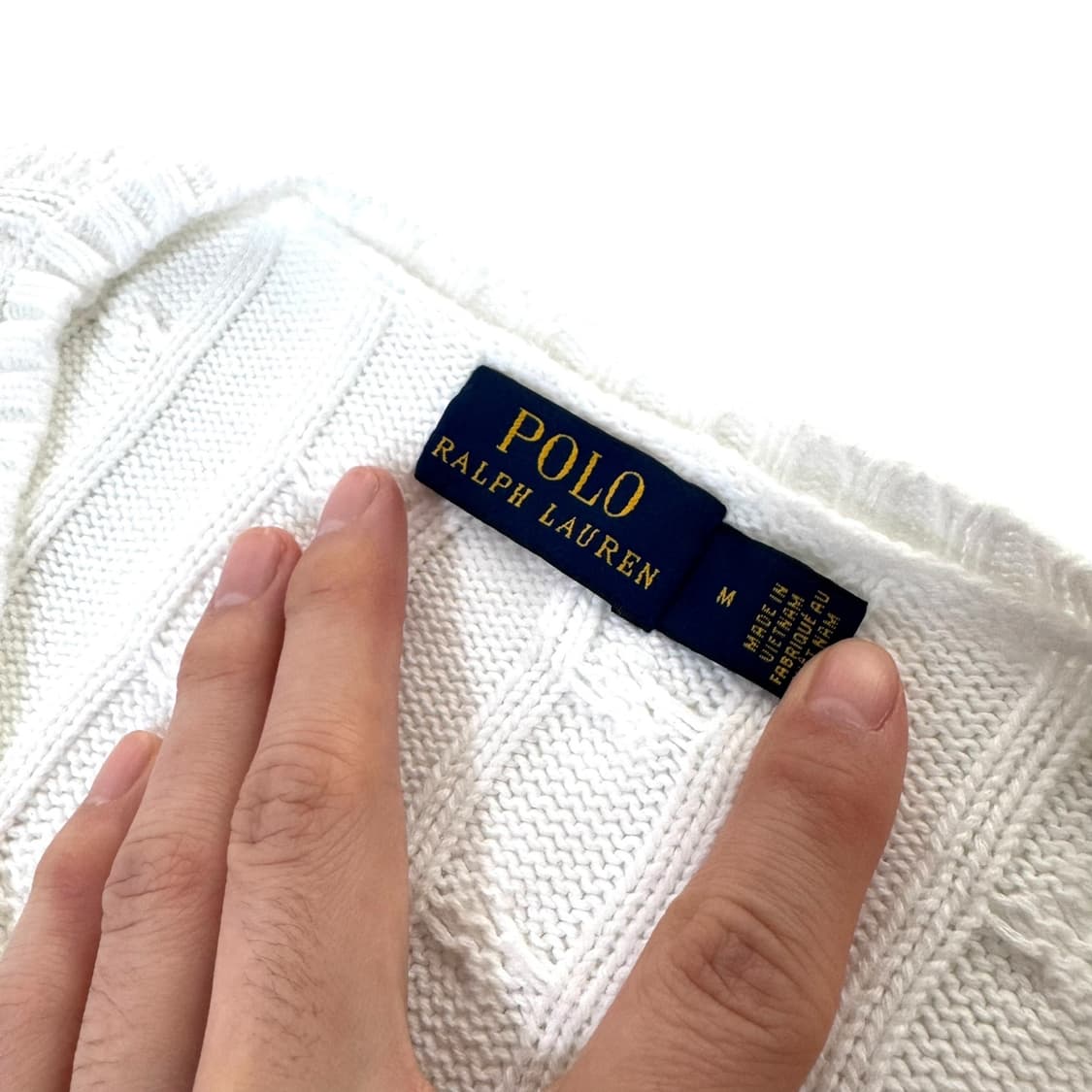 신형 여성 폴로 랄프로렌 화이트 꽈배기 니트 상품이미지3