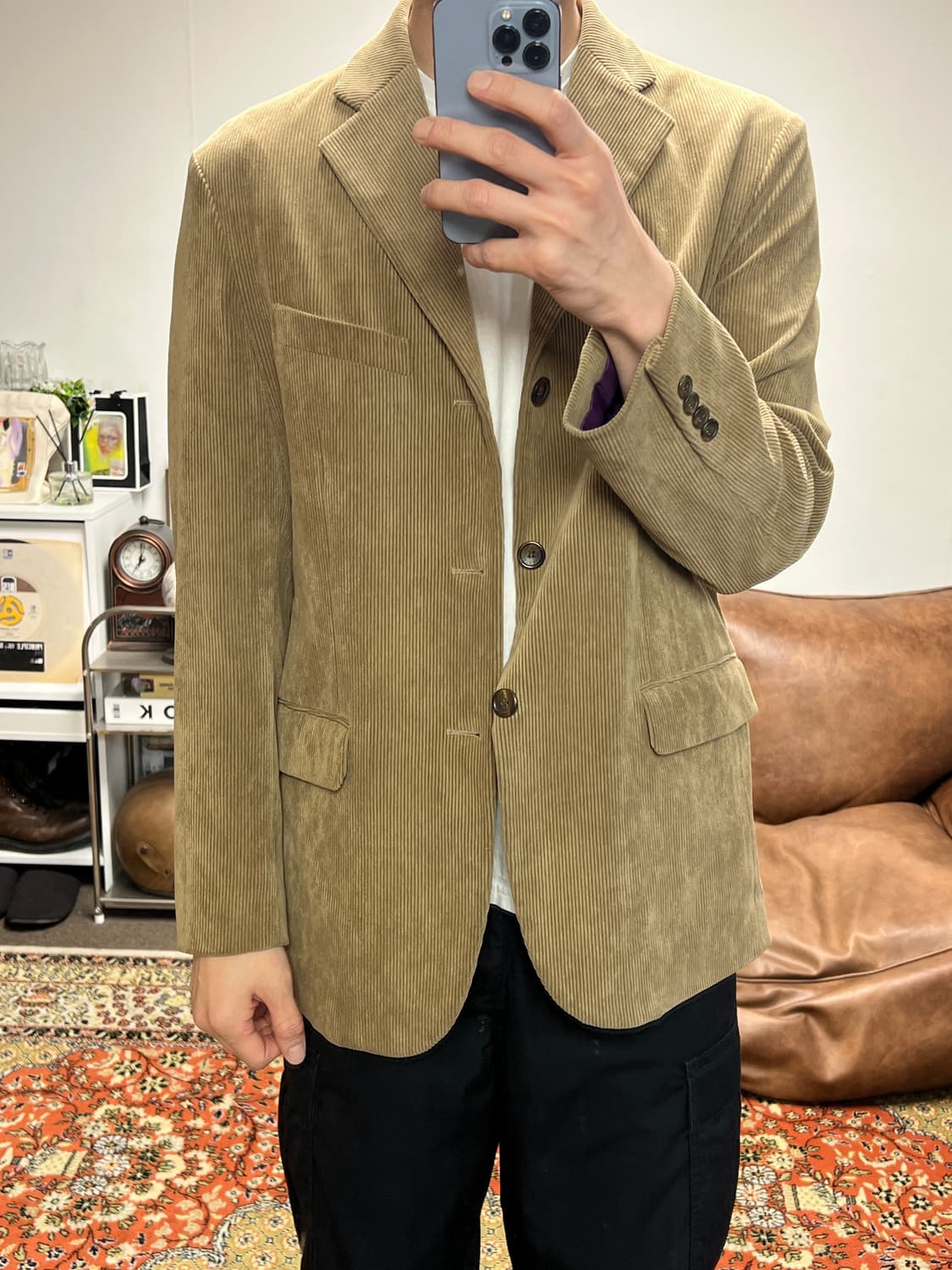 [M] 더헌트 코듀로이 빈티지 블레이저 베이지 상품이미지2