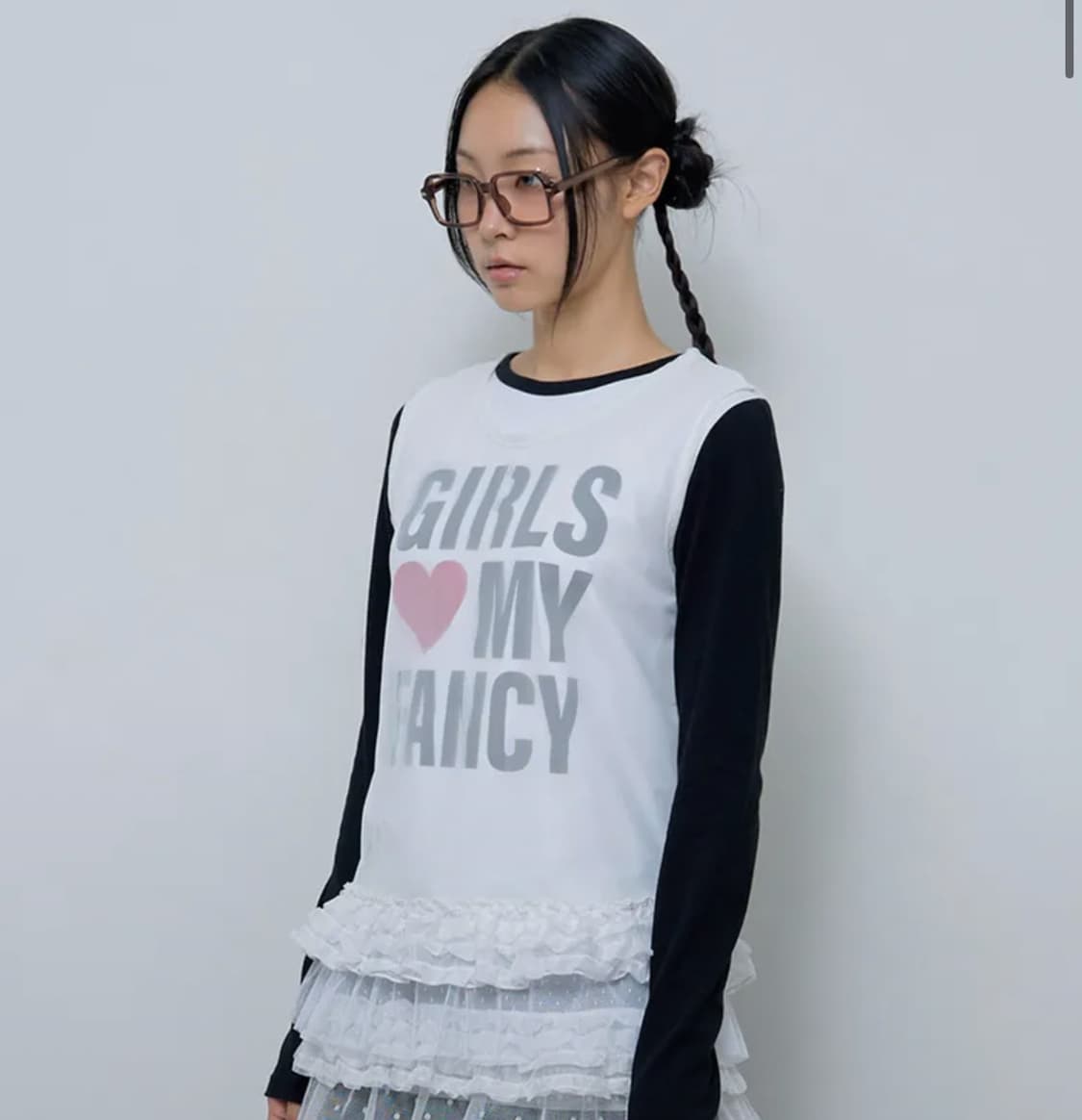 팬시클럽 도트 레이어드 원피스 (WHITE) 상품이미지1