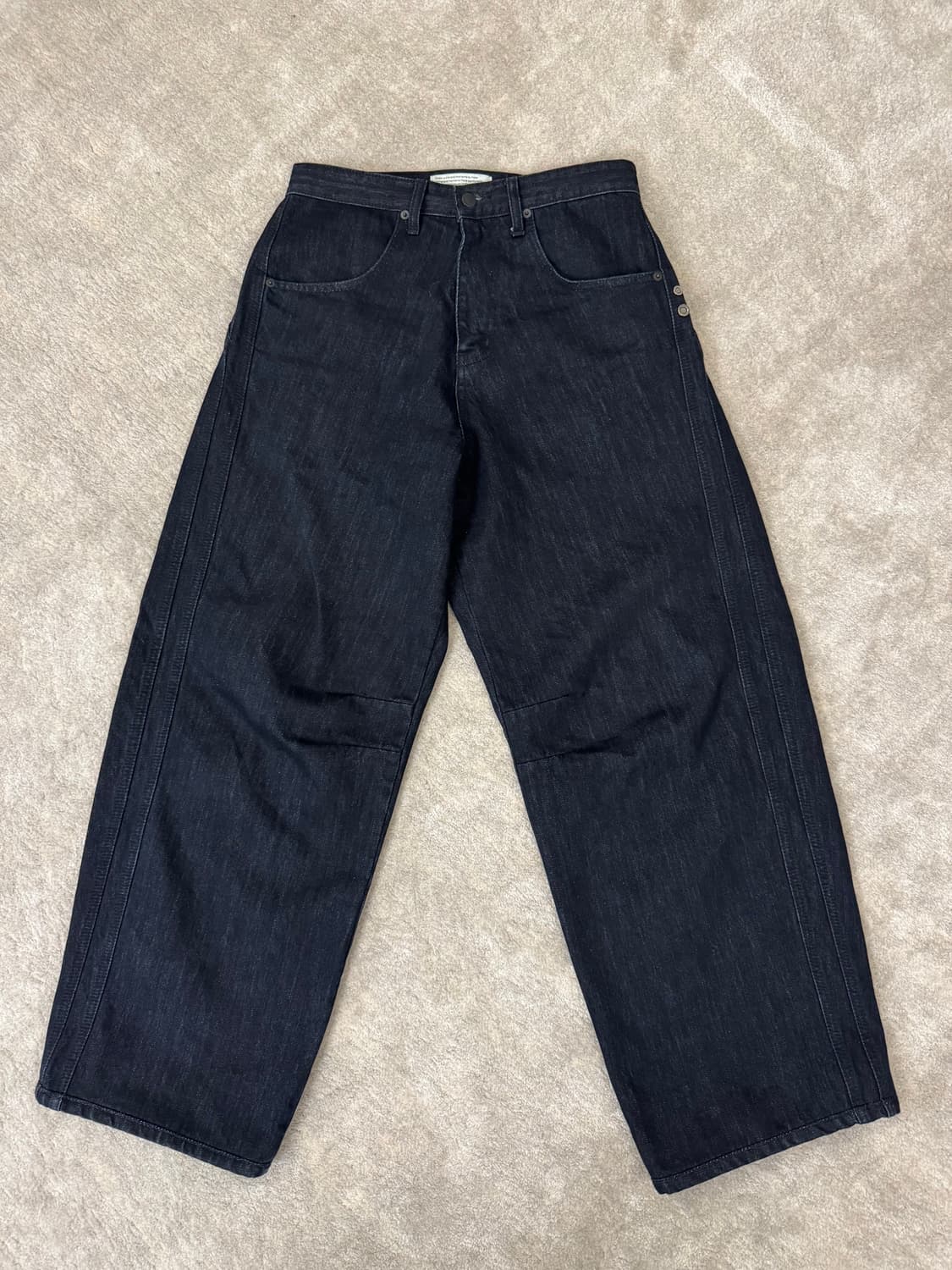 [다이브인xPog Service] 와이드 커브드 데님 인디고 0사이즈 상품이미지2