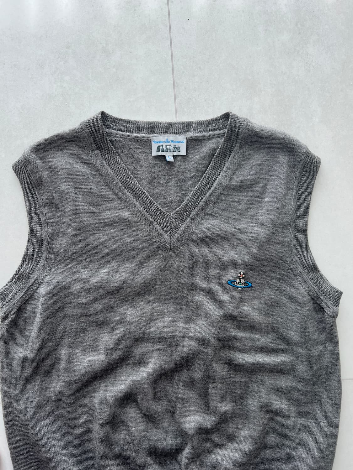 비비안웨스트우드 맨 브이넥 울니트 베스트 상품이미지2