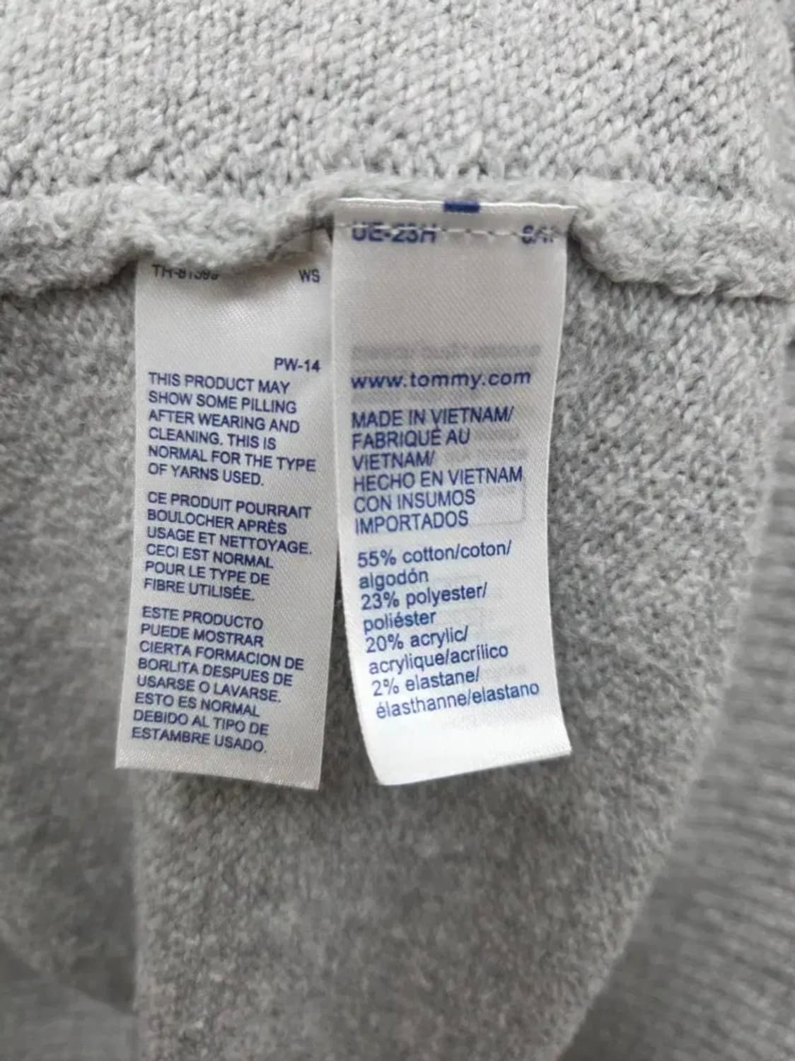 여성 M 타미힐피거 브이넥 니트 긴팔 상품이미지5