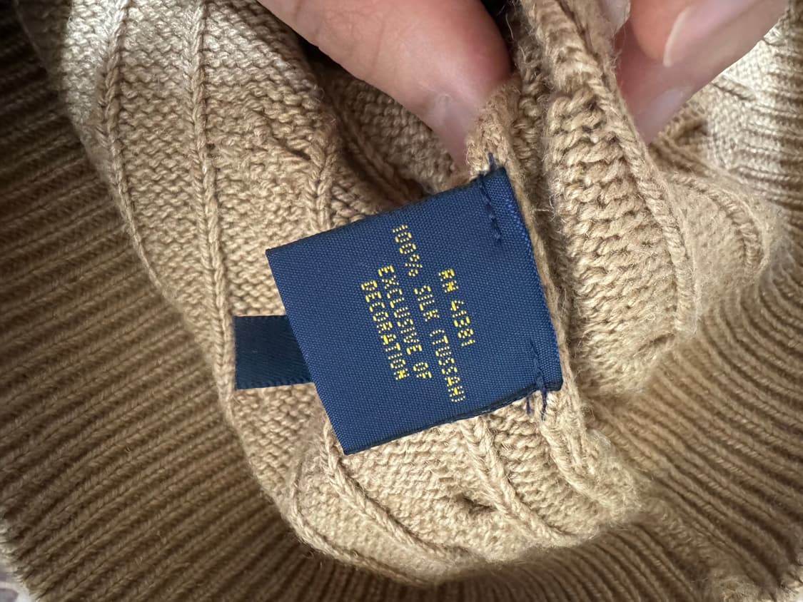 폴로 케이블 꽈배기 반집업니트 상품이미지5