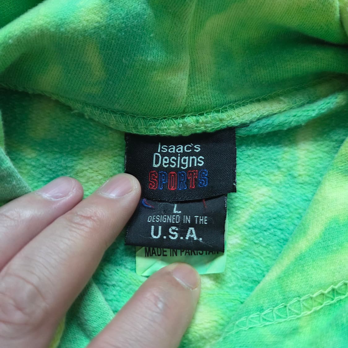 Isaacs design 타이다이 후드 티셔츠 L-XL(100-105) 상품이미지6