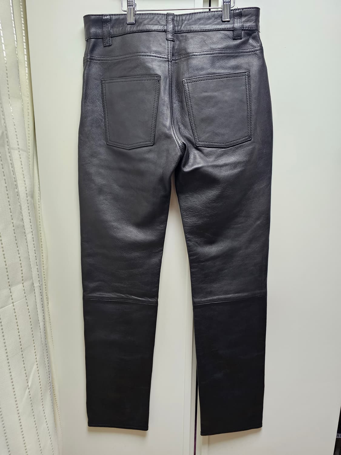 새상품 자라 남성 양가죽 블랙 바지(29/30사이즈 각1벌씩) 상품이미지10