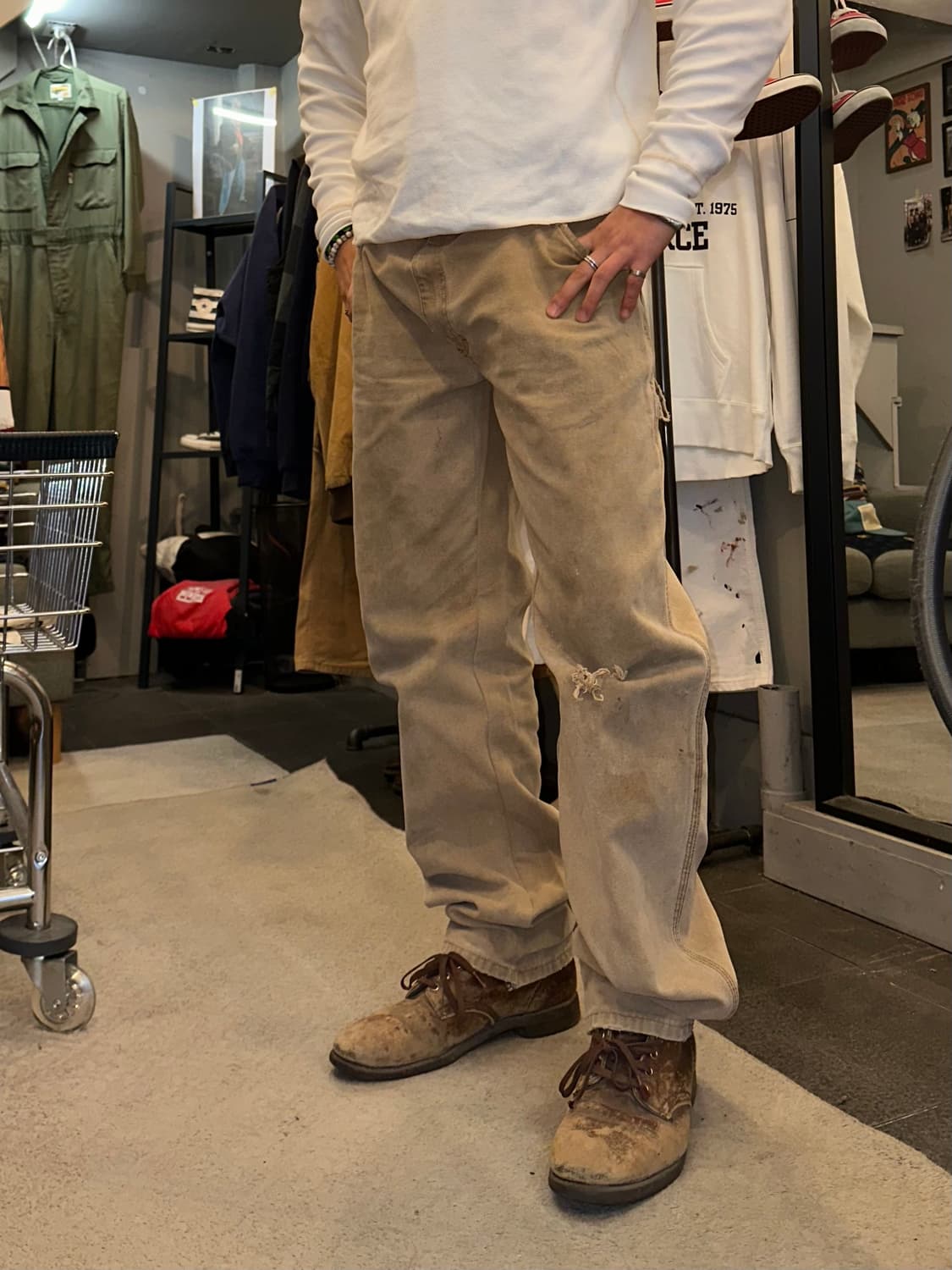 00’s Dickies distressed single work pant 상품이미지2