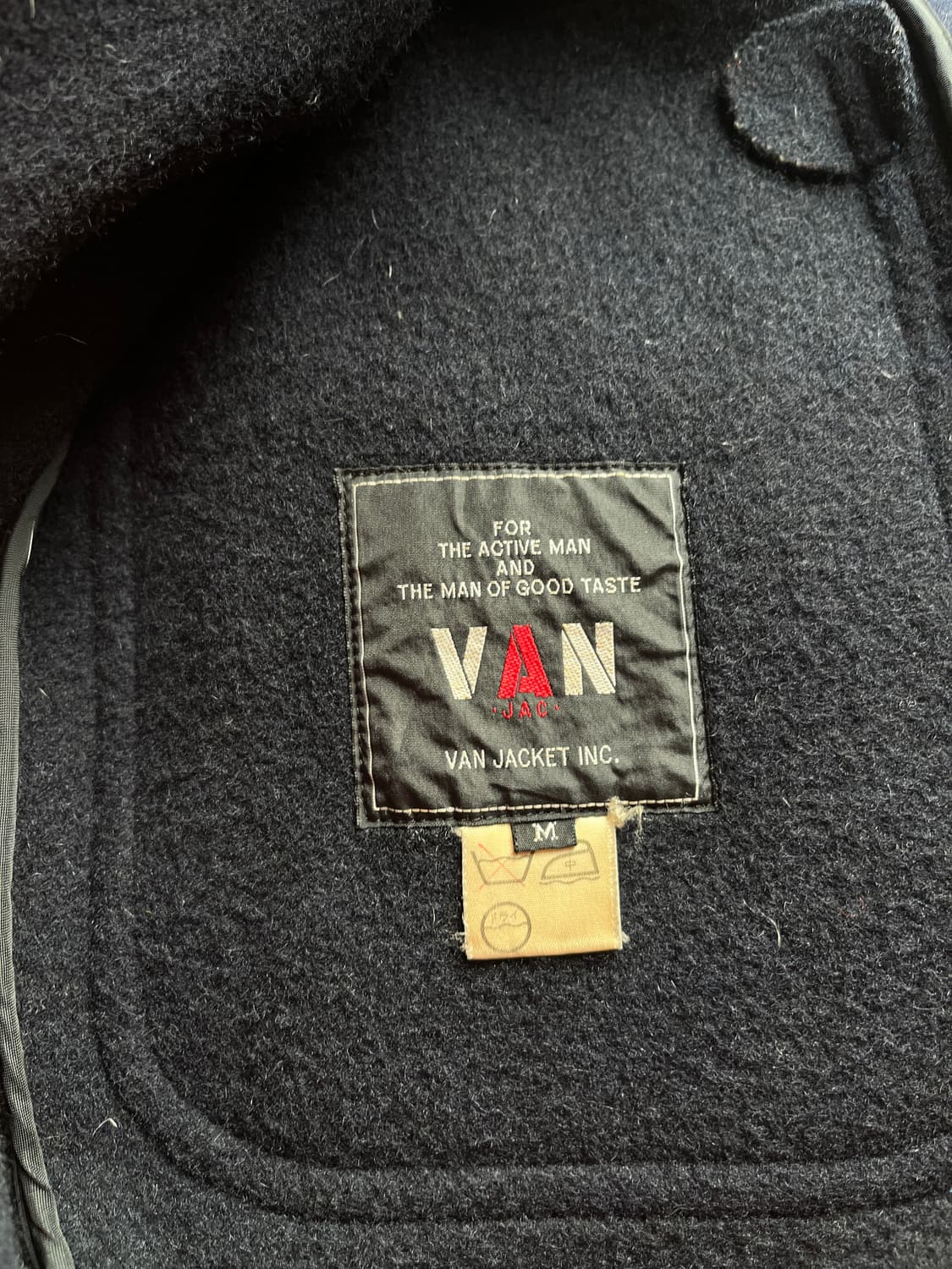 M) 80s VAN JAC 반 자켓 Made in Japan 울 더플코트 상품이미지10