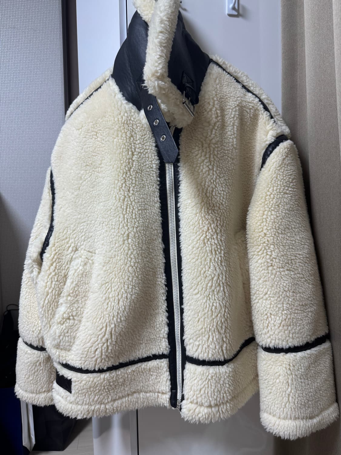 자라 에코파 시어링 바이커 점퍼 무스탕 상품이미지6