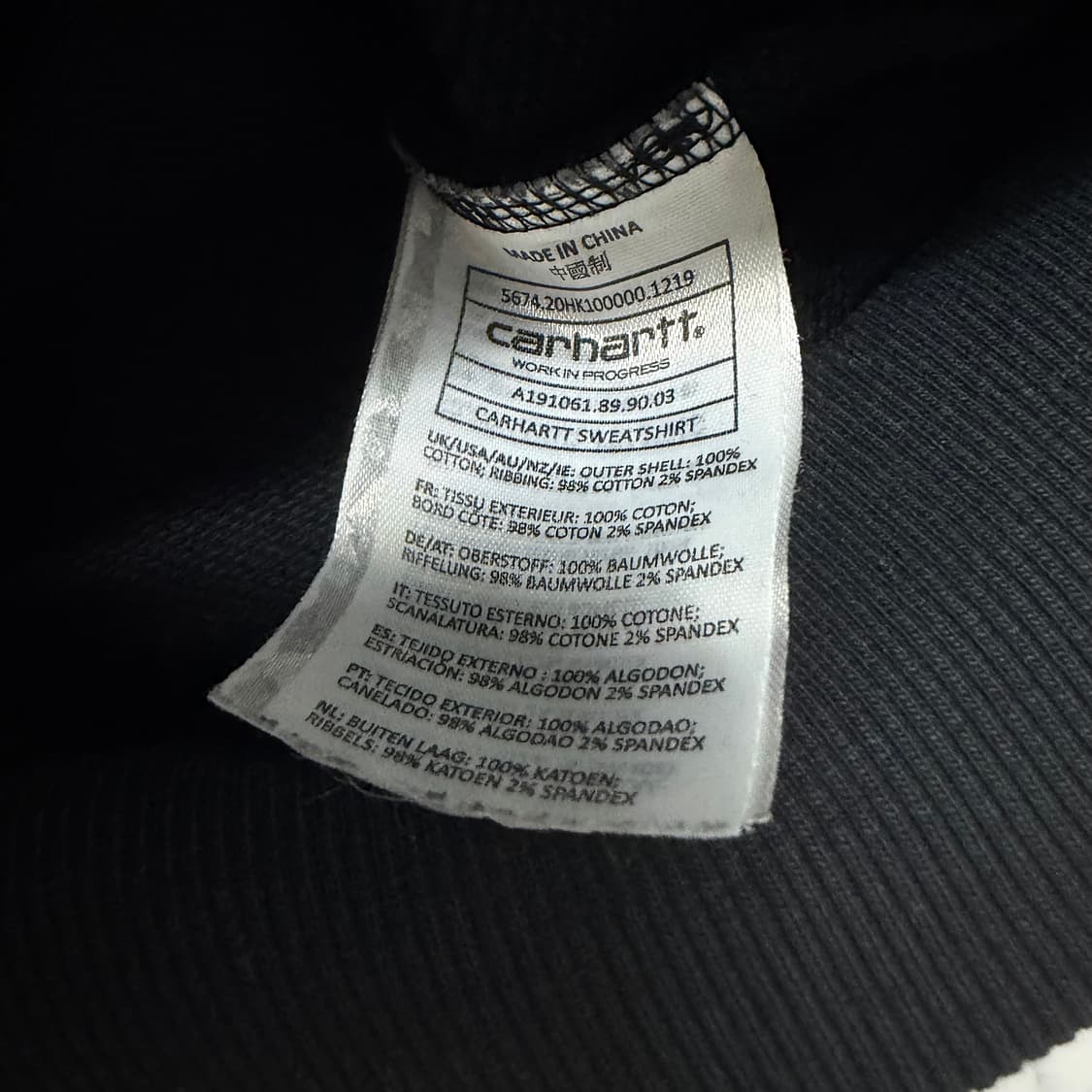 칼하트 맨투맨 M 상품이미지4