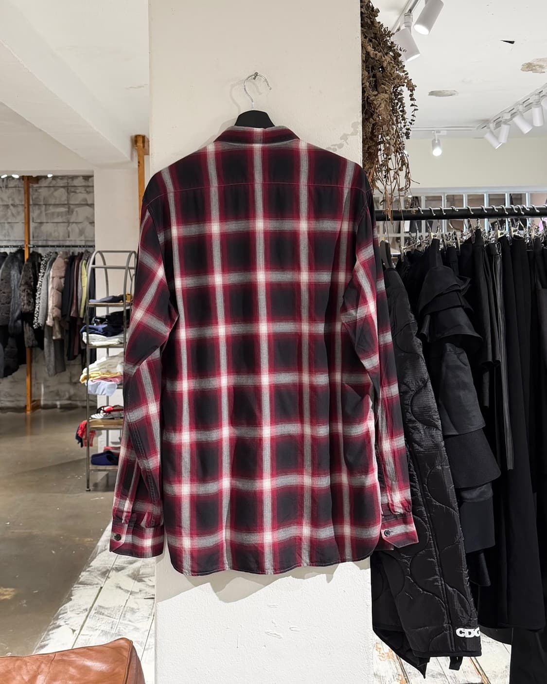 생로랑 레드 블랙 타탄 체크 셔츠  상품이미지6