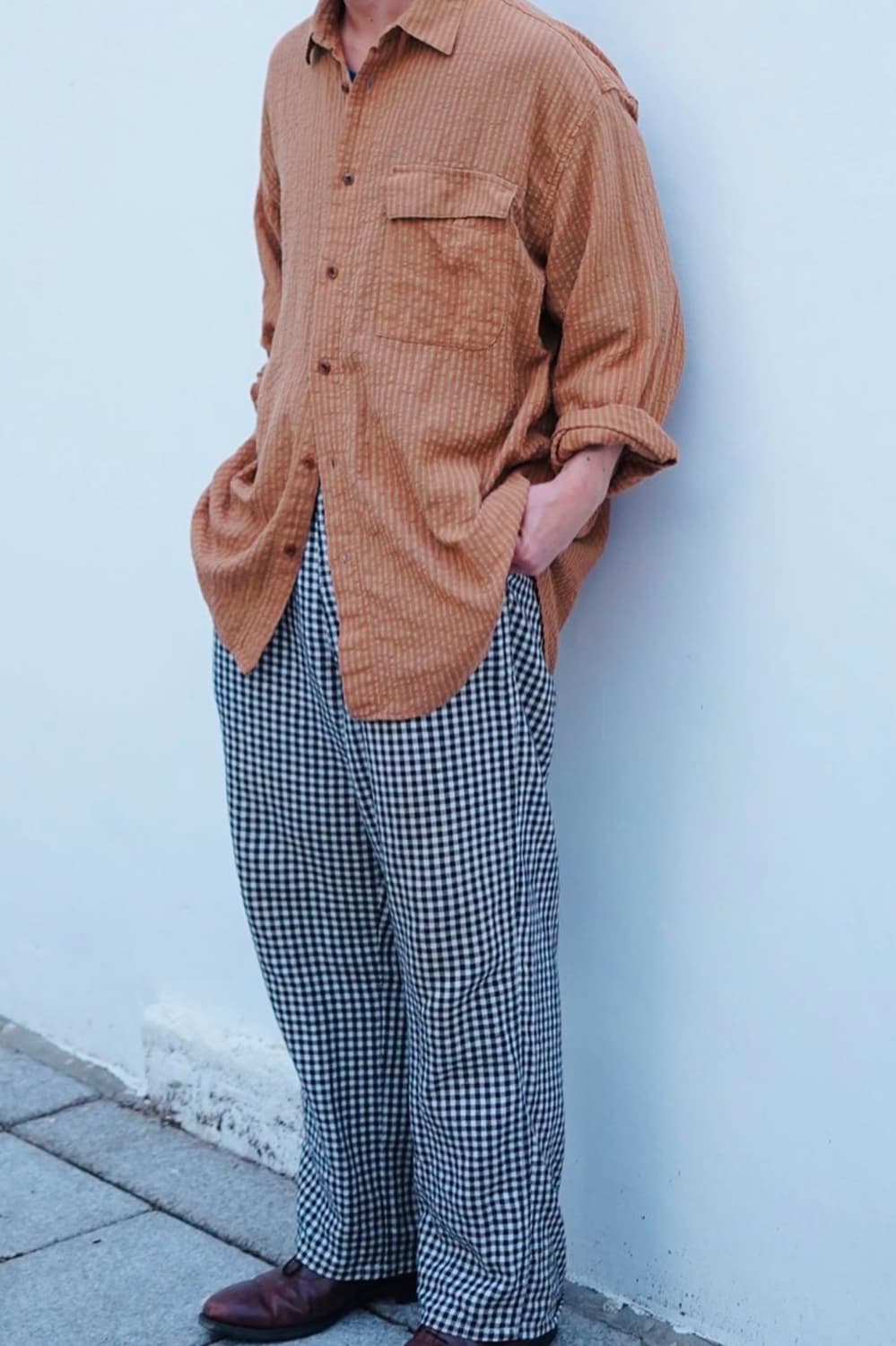 wardrobe41 오렌지브라운 셔츠 m 상품이미지1