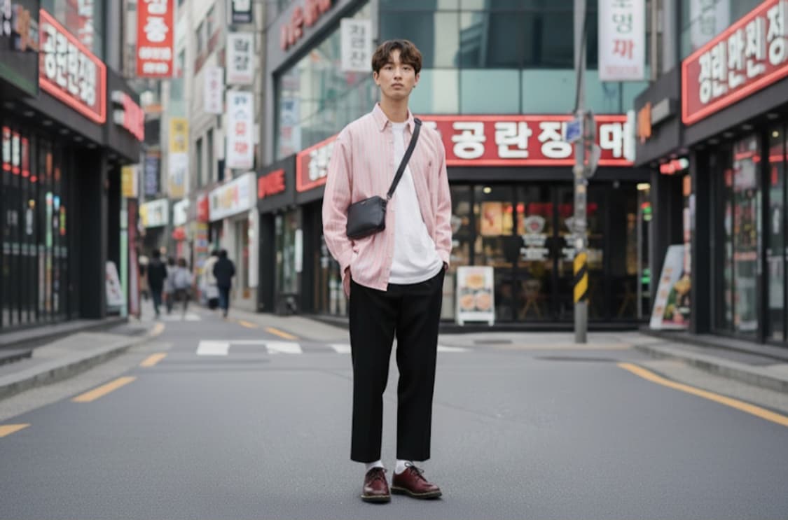 폴로 랄프로렌 핑크 스트라이프 PK셔츠(XL) 상품이미지1