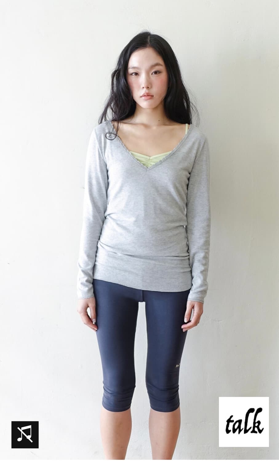 샵페어리 iris long top (melange grey) 상품이미지1