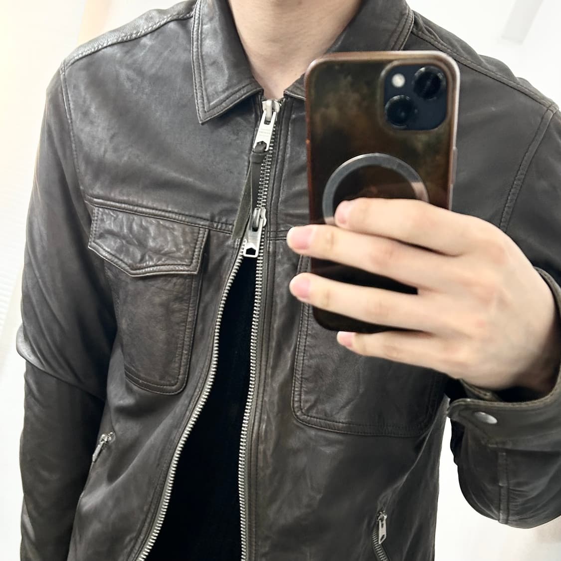 올세인츠 양가죽 투웨이 바이커 자켓 상품이미지3