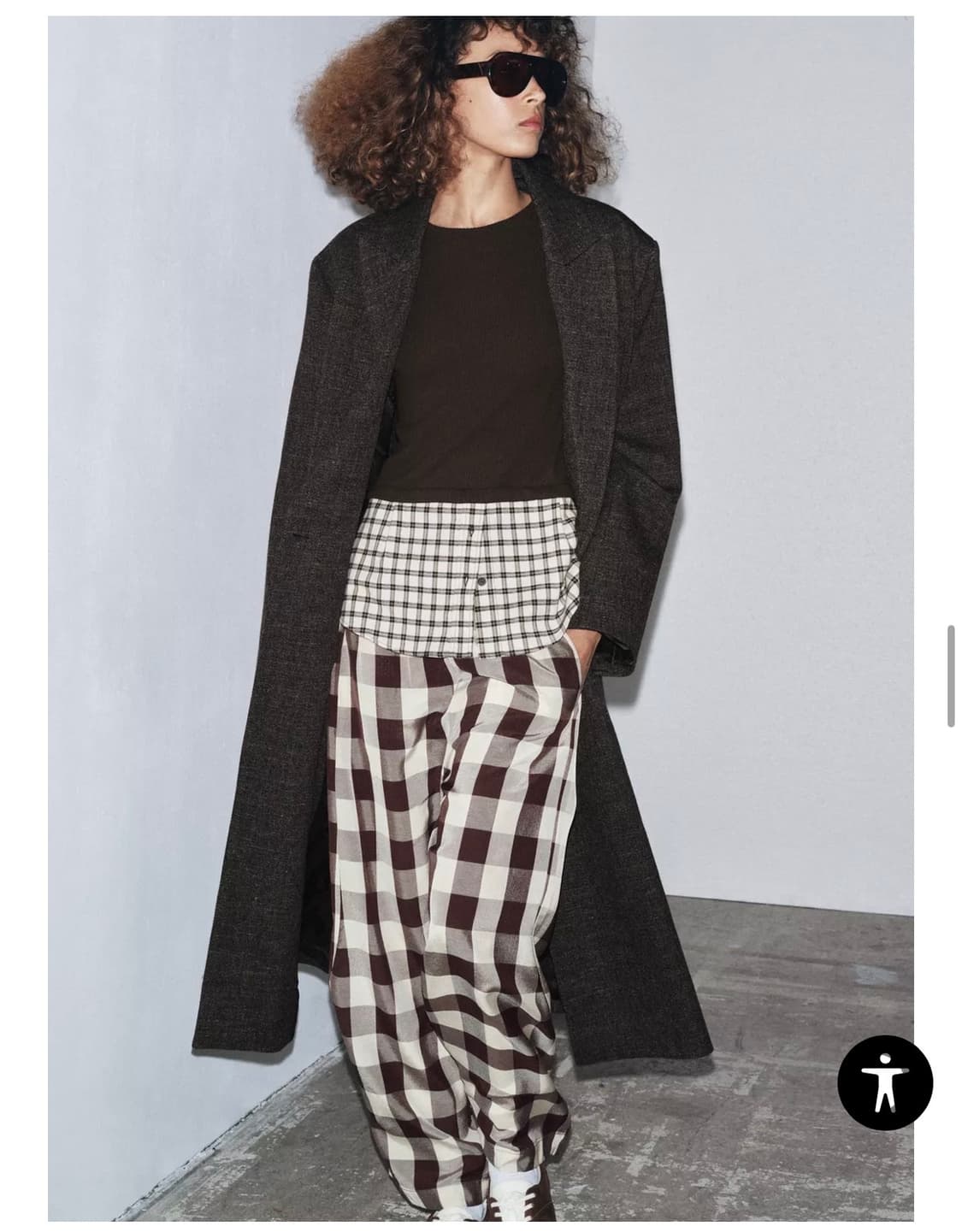 Zara 콤비 체크 셔츠  상품이미지3