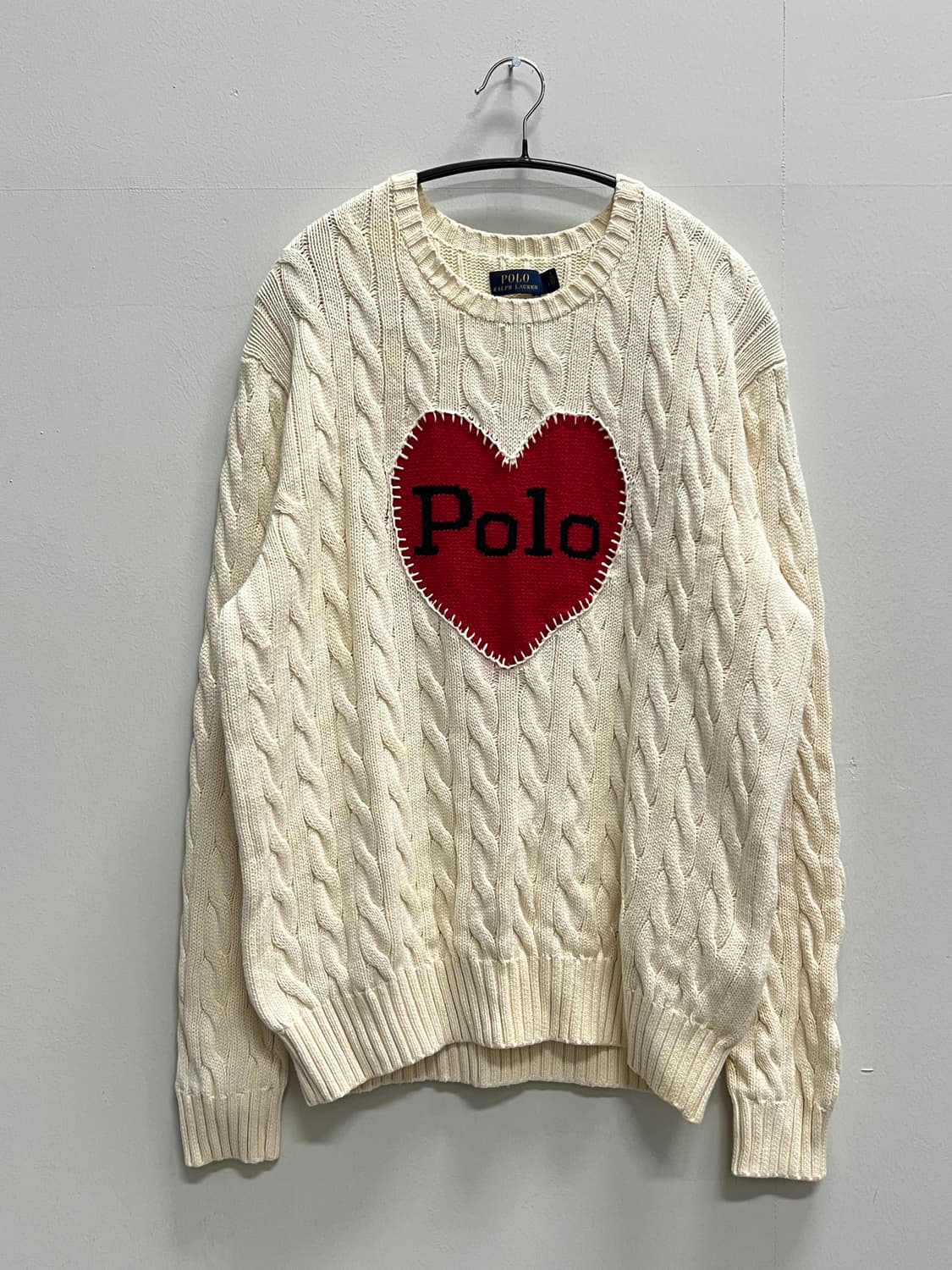 폴로 랄프로렌 하트 케이블 꽈배기 니트 상품이미지2