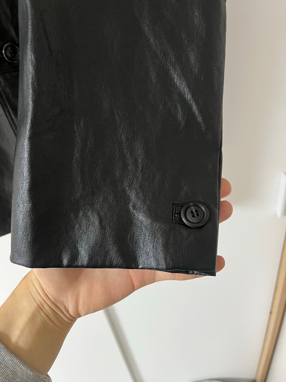 라벨아카이브 비건레더 카코트(블랙)_1사이즈 상품이미지9