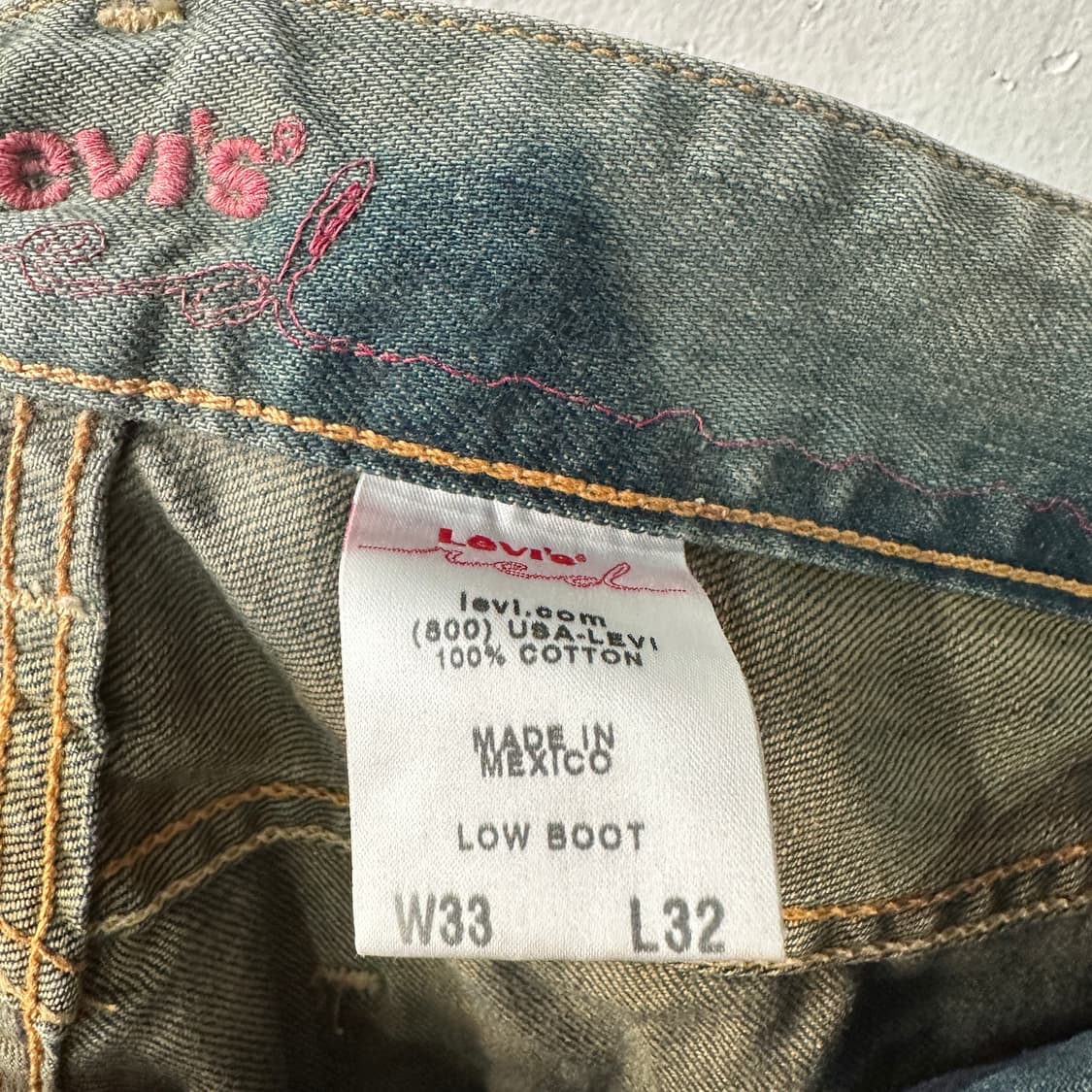 리바이스 로우부츠컷 청바지 33 상품이미지4