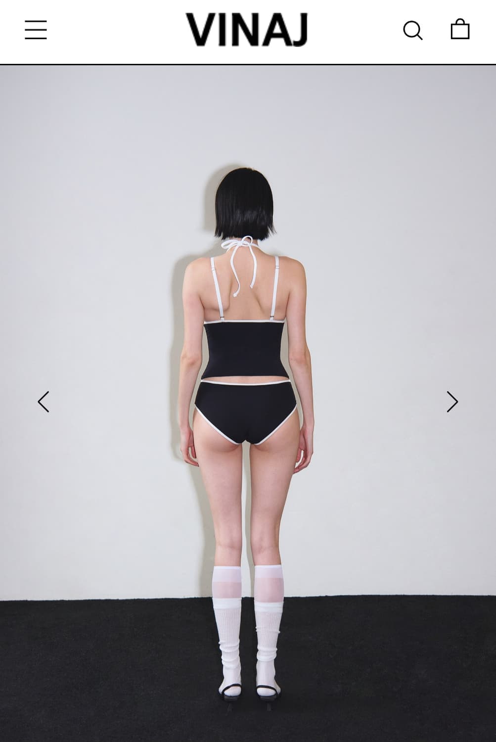 [새상품] 비나제이 리본 라인 캐미솔 비키니 상품이미지5
