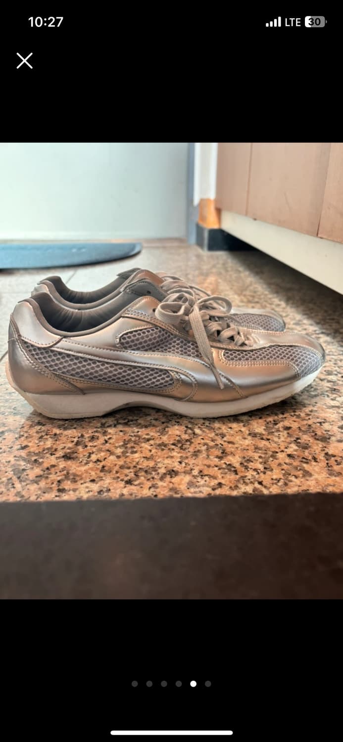 야세 스파이더 레더 스니커즈 실버 240 상품이미지5