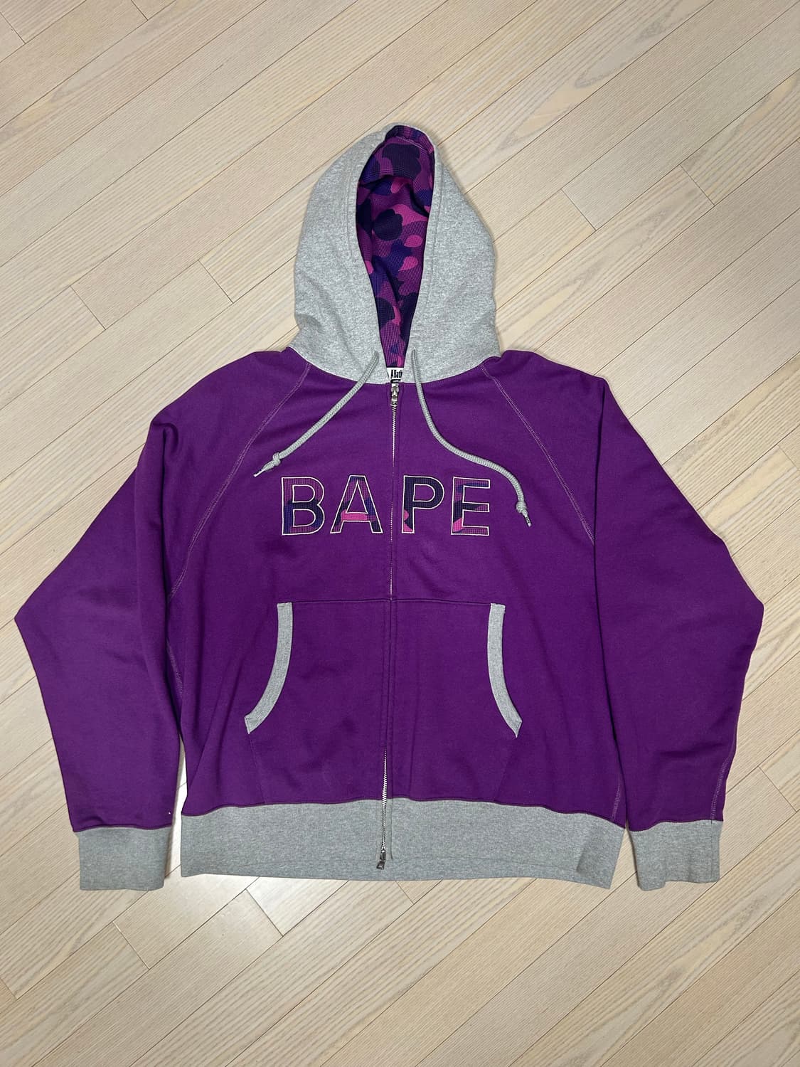 베이프 후드집업 카모 퍼플 상품이미지1