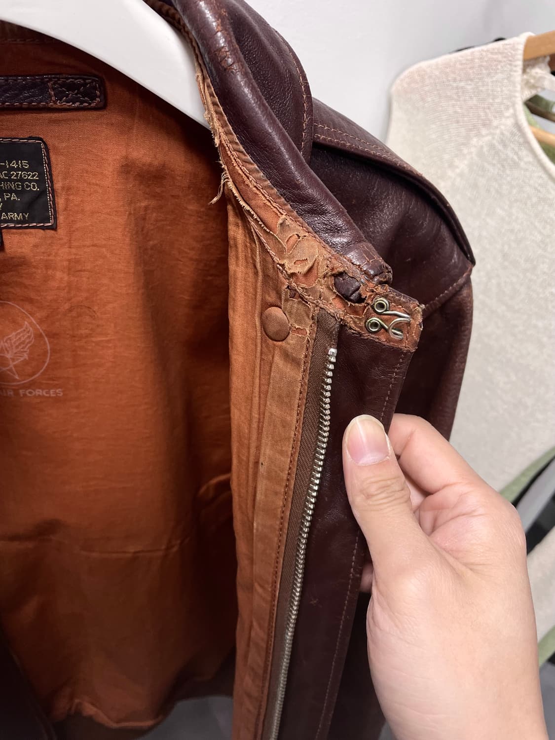 구 리얼맥코이 말가죽 a-2 플라이트 자켓 상품이미지8