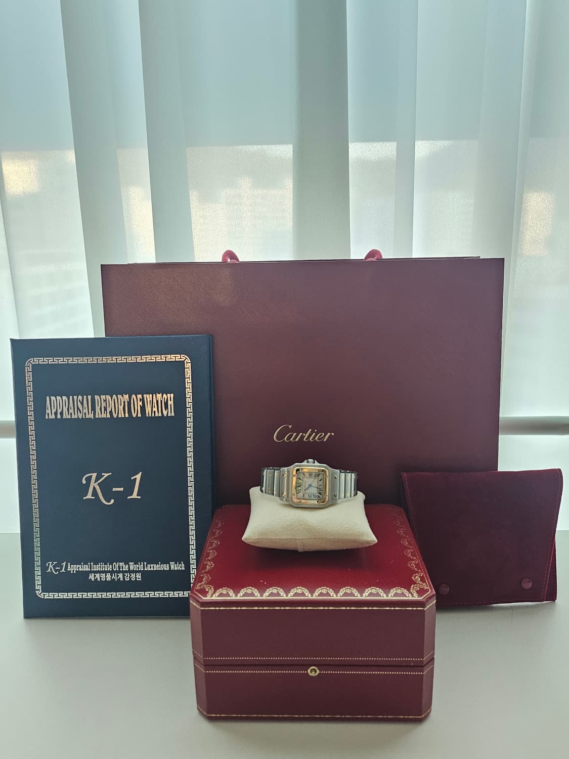 까르띠에 산토스 갈베 라지 18k콤비 쿼츠 상품이미지7