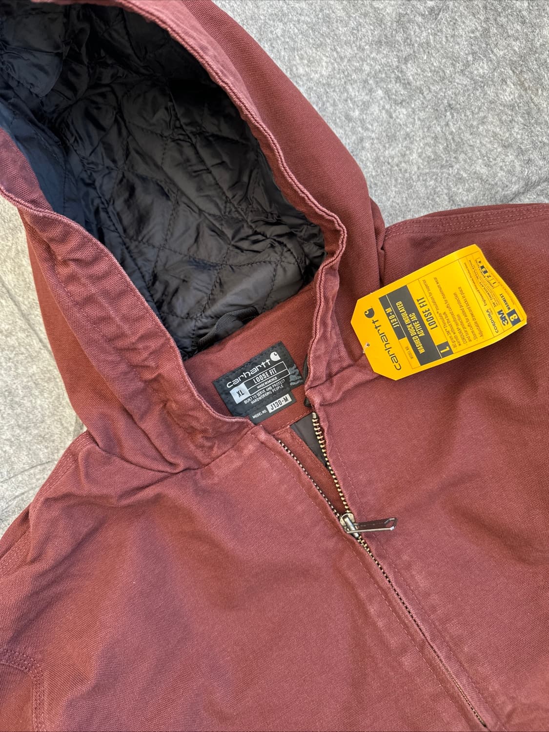 [XL] 칼하트 J130 워시드 덕 엑티브 자켓 다크시더 상품이미지6