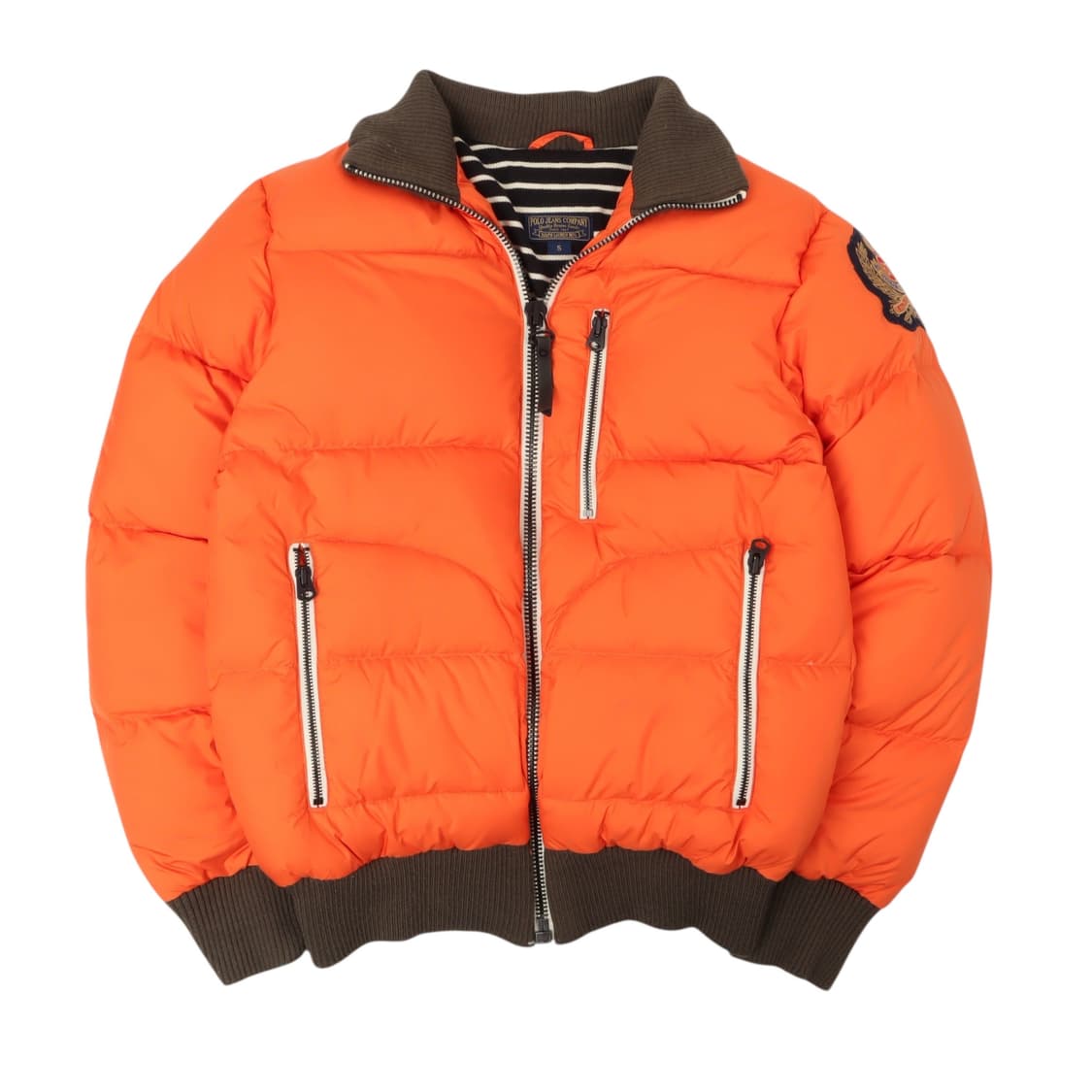 폴로진스 컴퍼니 오렌지 덕다운 블루종 패딩 상품이미지1