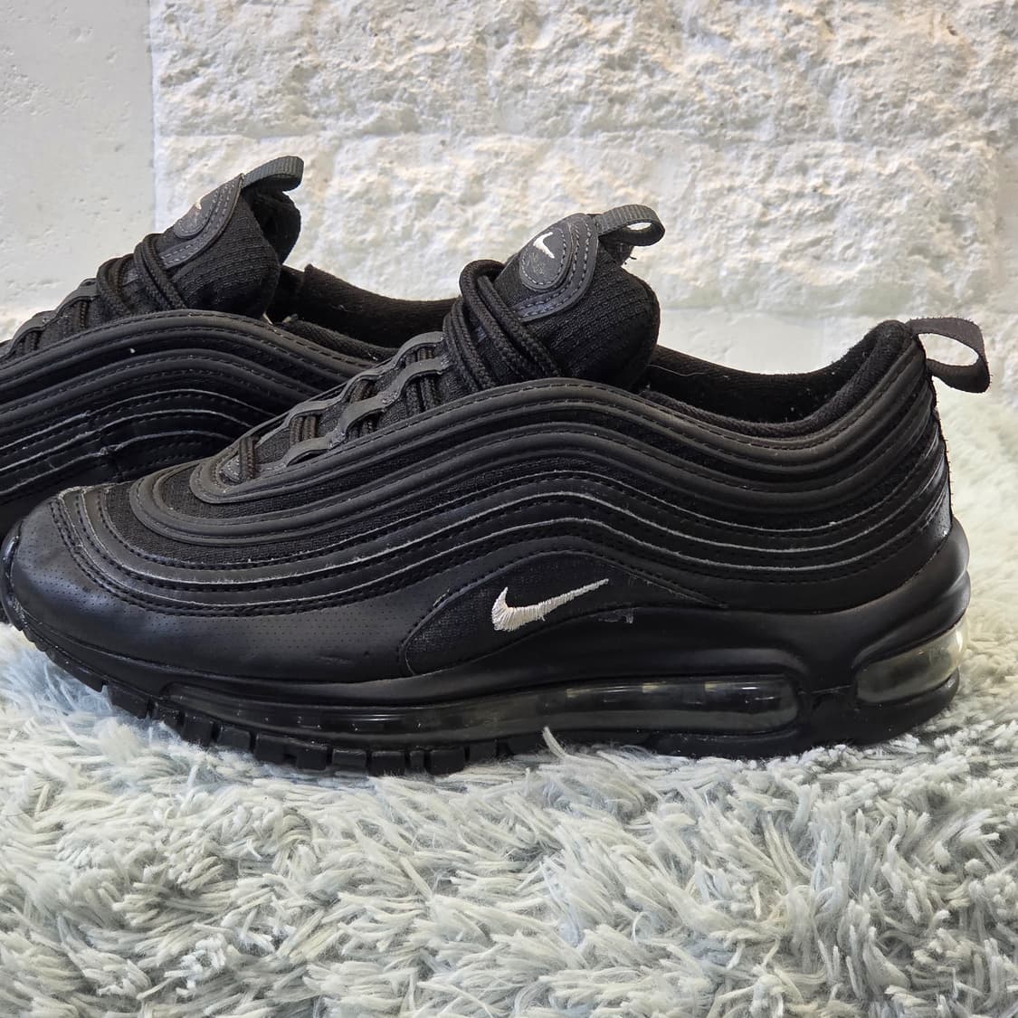 6q-10:나이키 에어맥스 97 블랙 (23cm) 상품이미지2