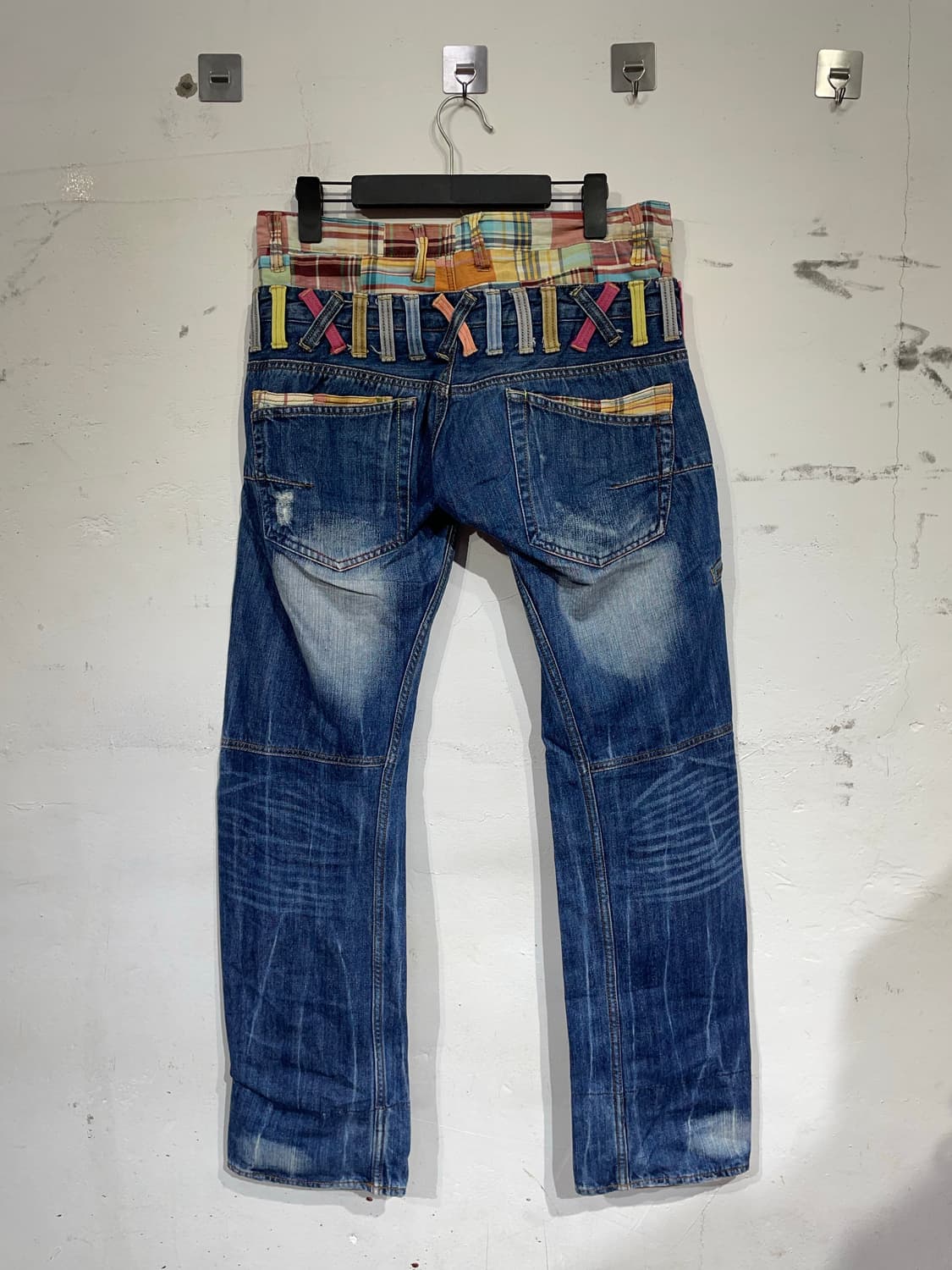 일본빈티지 더블 웨이스트 도킹 팬츠 청바지 힙합 새깅 팬츠 34 상품이미지8