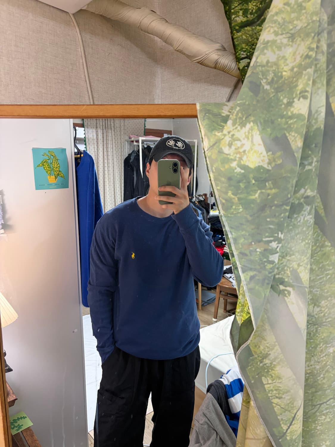 L) 폴로 랄프로렌 와플 니트 긴팔 티셔츠 딥블루 상품이미지7