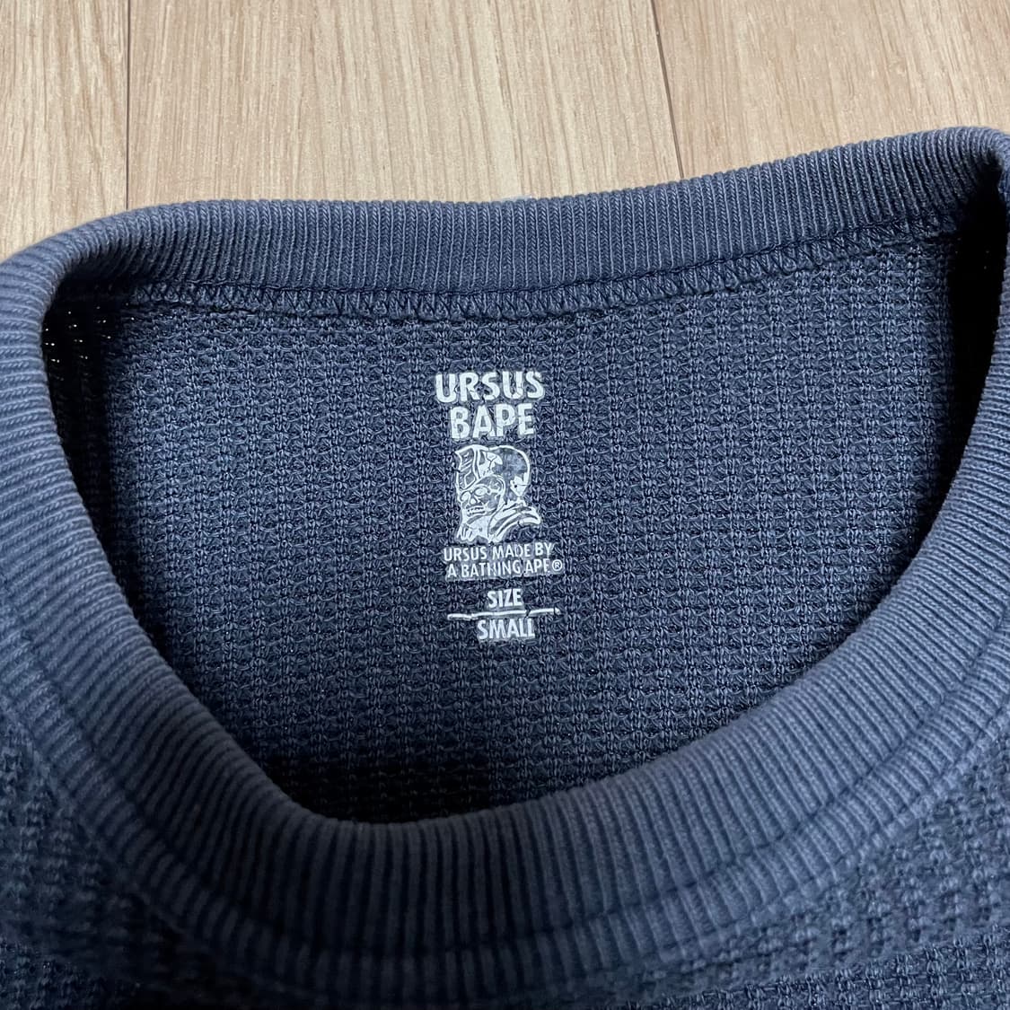 베이프 와플 써멀 긴팔티 네이비 상품이미지2