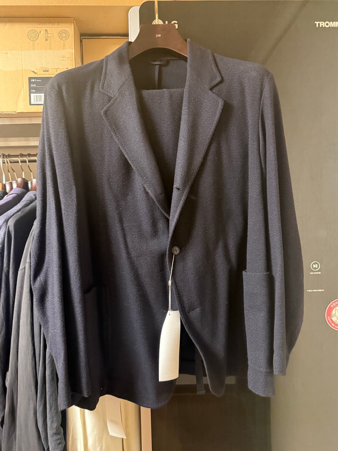 comoli 코모리 울 핀 실크 셋업 상품이미지2