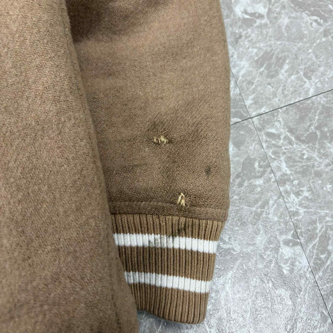 나이키 00s 베이지 울 퀄팅 후드 점퍼 자켓(95) 상품이미지7