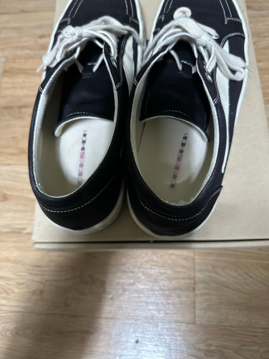 릭 오웬스 다크쉐도우 빈티지 스니커즈 블랙 밀크 상품이미지2