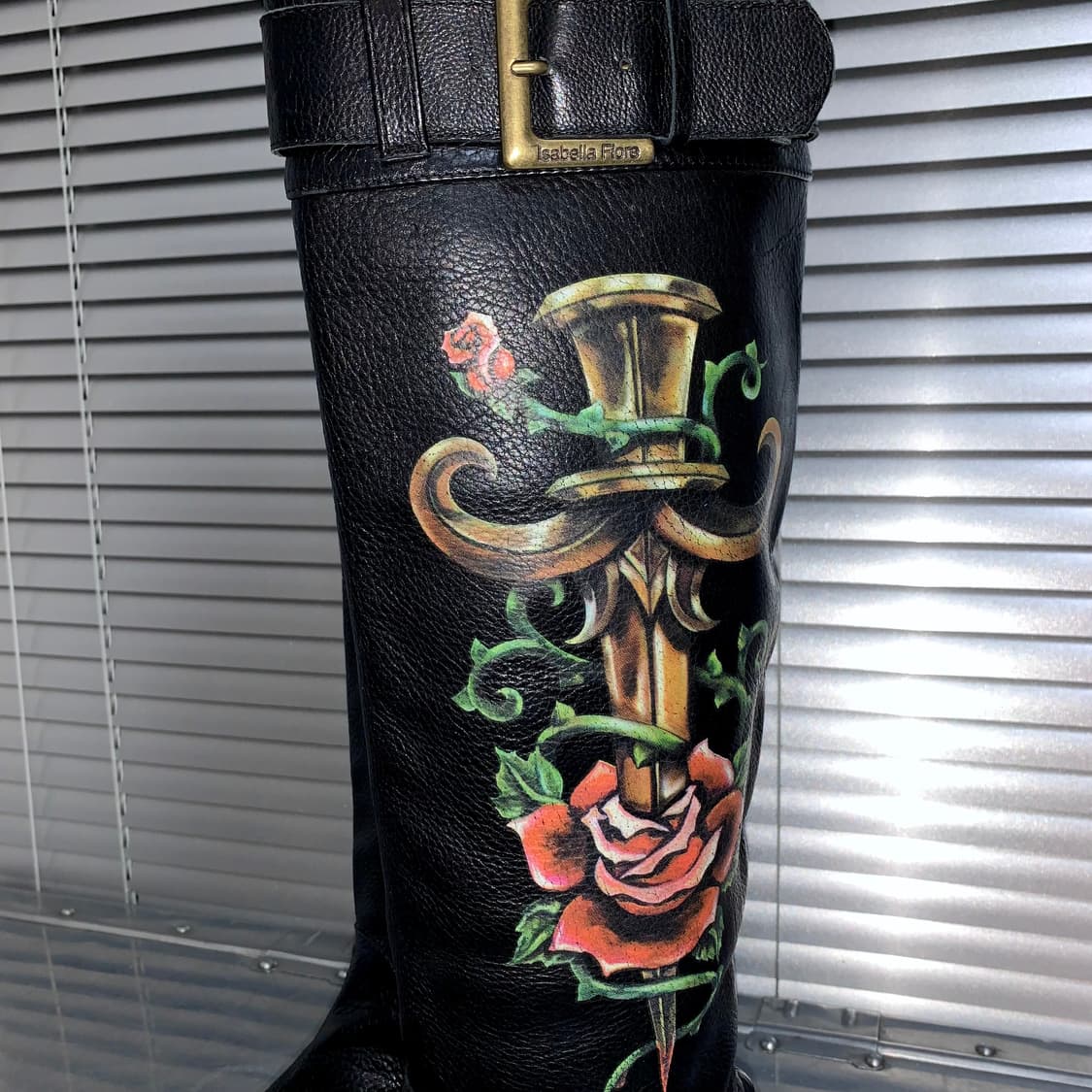 00s 레어 이사벨라 피오레 타투 가죽 부츠 상품이미지3